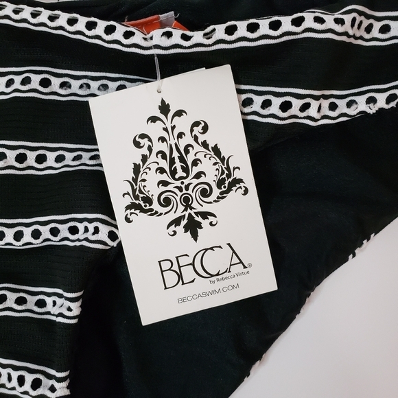 NWT BECCA Black‎ Hipster Ruched Bikini Bottoms - Picture 5 of 10